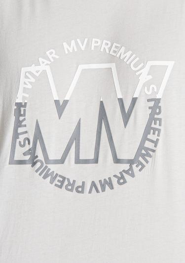  Mavi Mavi Logo Baskılı Gri Tişört Regular Fit / Normal Kesim 0610309-80618