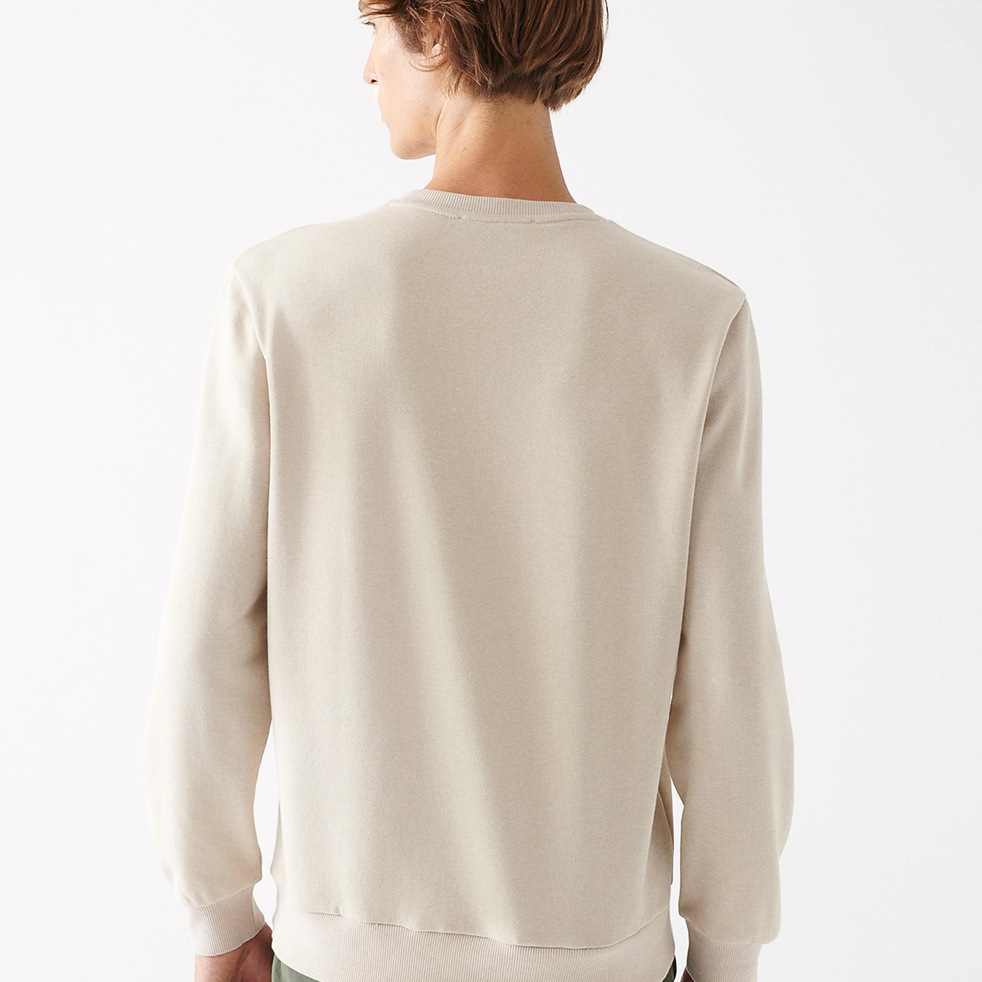 Mavi Mavi Logolu Bisiklet Yaka Bej Sweatshirt 065751-35111