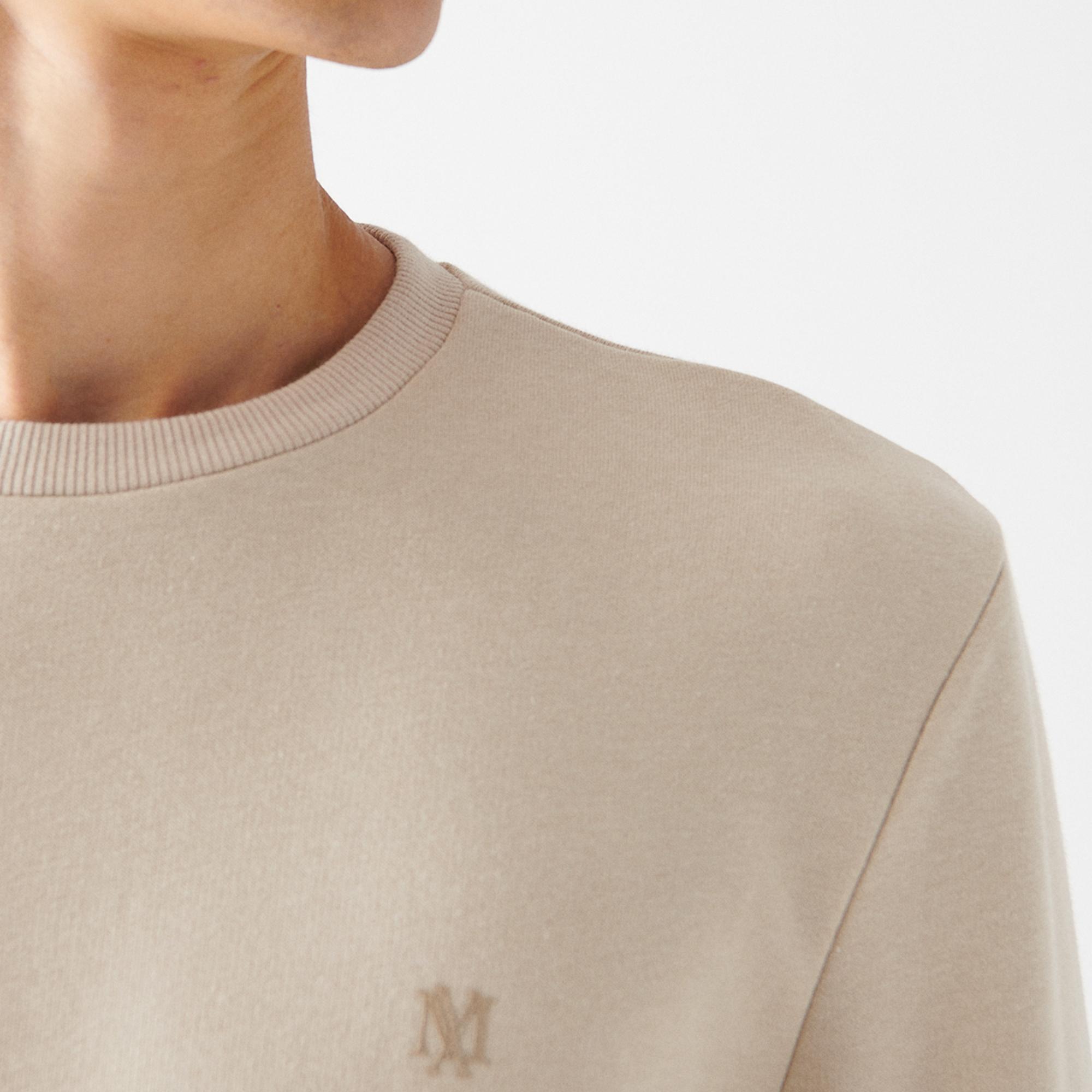 Mavi Mavi Logolu Bisiklet Yaka Bej Sweatshirt 065751-35111