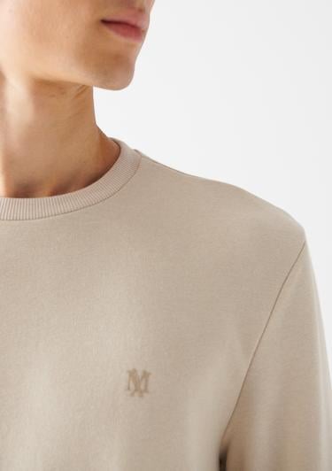  Mavi Mavi Logolu Bisiklet Yaka Bej Sweatshirt 065751-35111