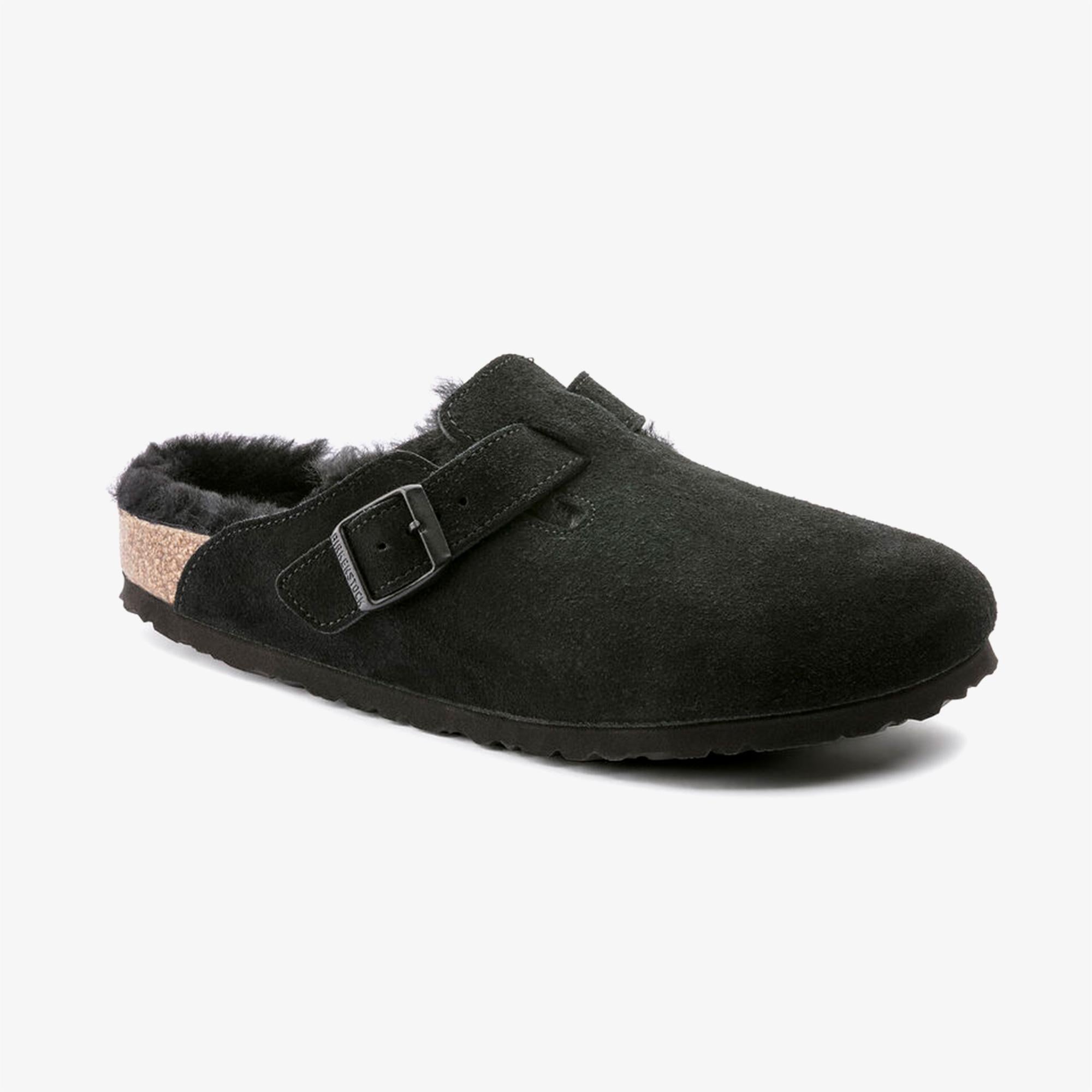 Birkenstock Boston Fell VI Unisex Siyah Terlik