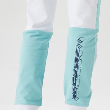  Erkek Regular Fit Renk Bloklu Beyaz Eşofman Altı