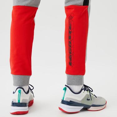  Erkek Regular Fit Renk Bloklu Gri Eşofman Altı