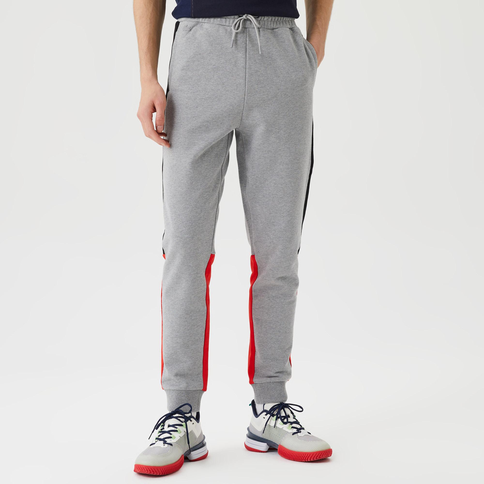 Erkek Regular Fit Renk Bloklu Gri Eşofman Altı