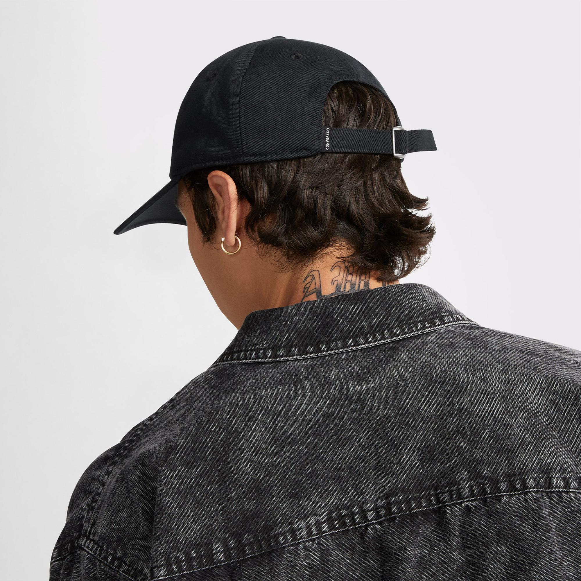 Converse Logo Lock-Up Baseball  Unisex Siyah Şapka