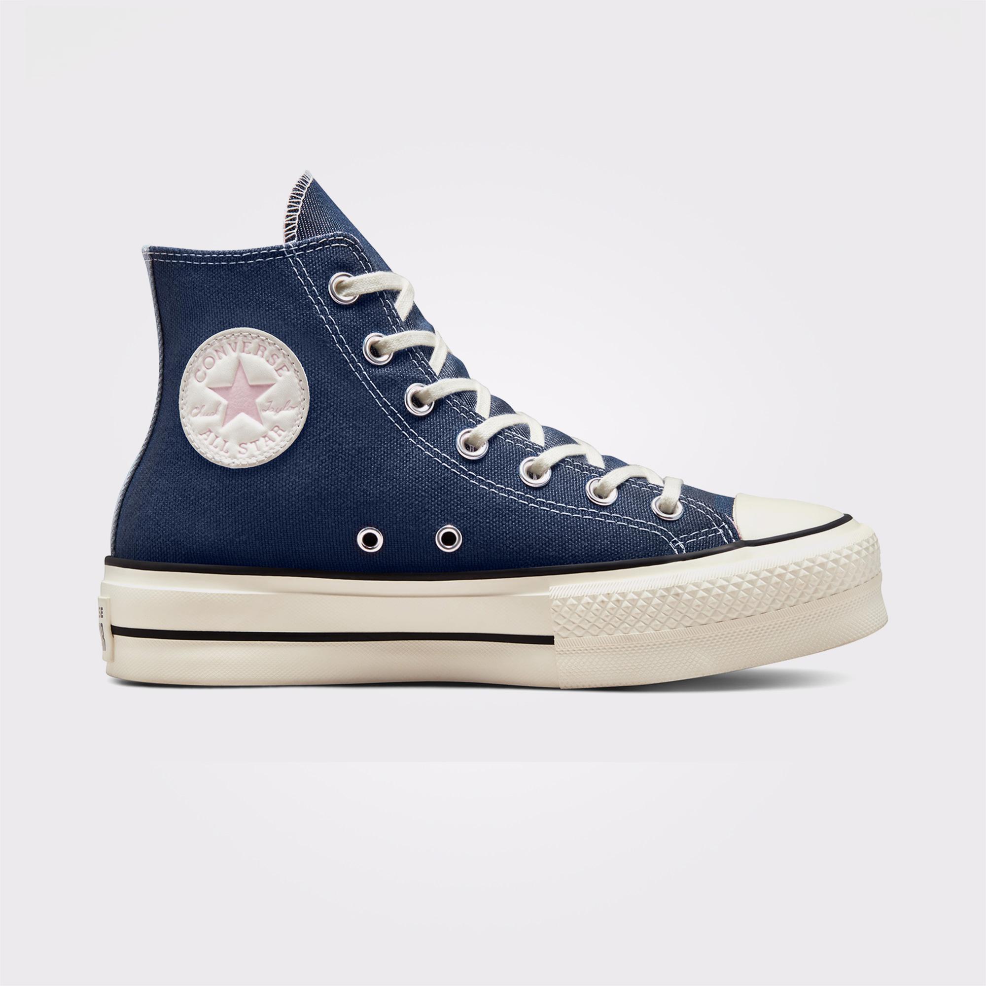 Converse Chuck Taylor All Star Lift Platform Denim Fashion Kadın Lacivert Sneaker