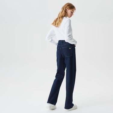 Kadın Straight Fit Lacivert Jean Pantolon