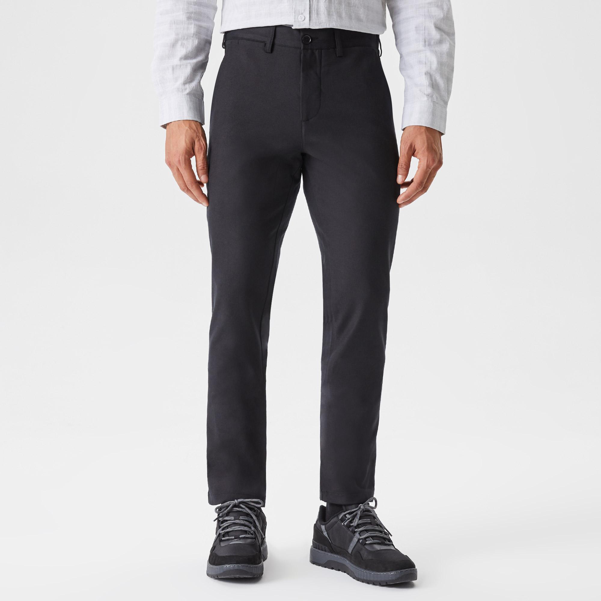 Erkek Slim Fit Siyah Pantolon