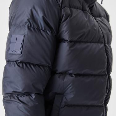  Lacoste Erkek Kapüşonlu Kapitone Lacivert Mont