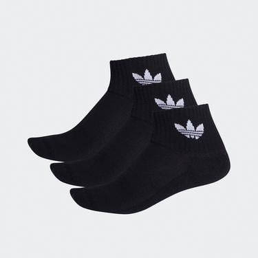  adidas Mid-Cut Crew 3'lü Unisex Siyah Çorap