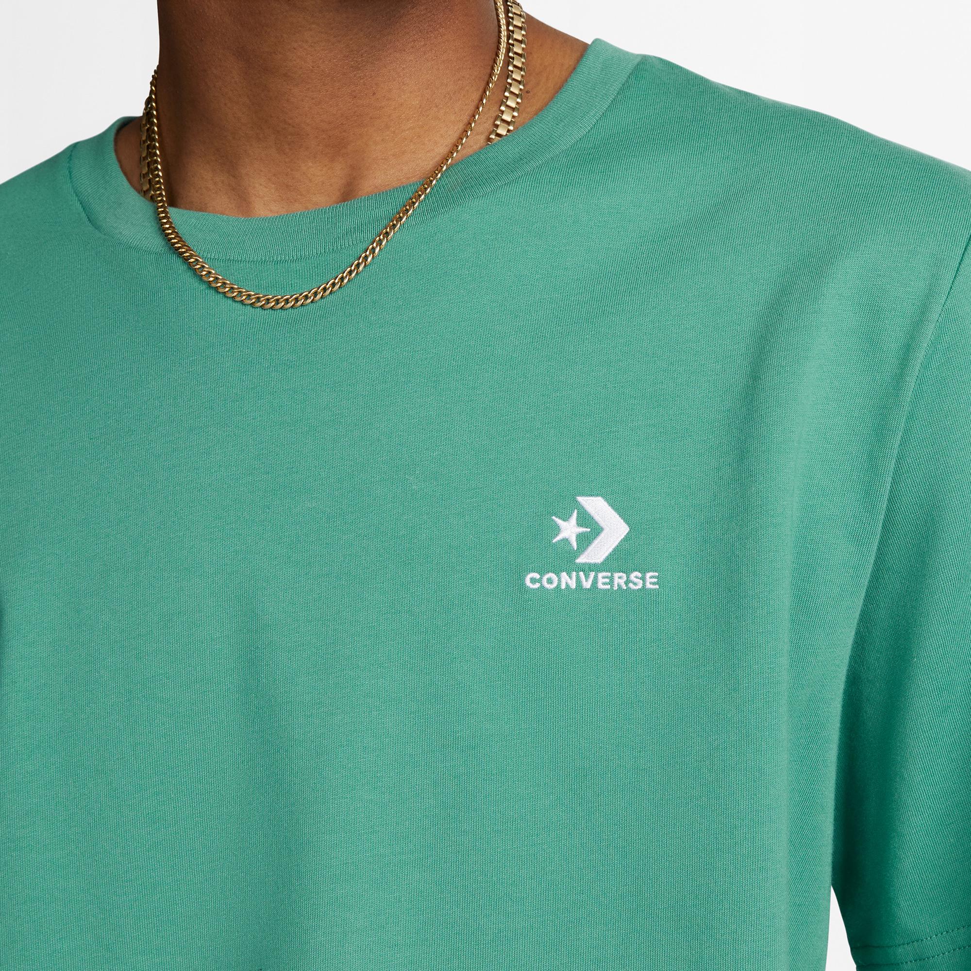 Converse Go-To Embroidered Star Chevron Unisex Yeşil T-Shirt