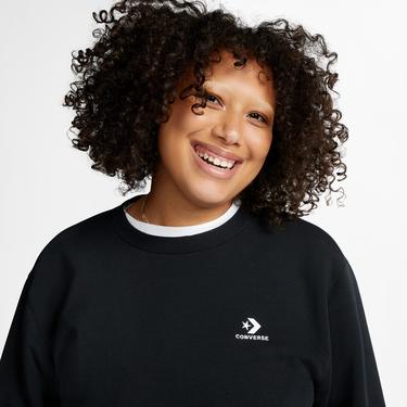  Converse Unisex Siyah Sweatshirt