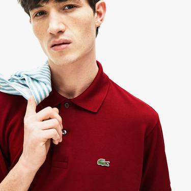  Lacoste L.12.12 Erkek Classic Fit Bordo Polo
