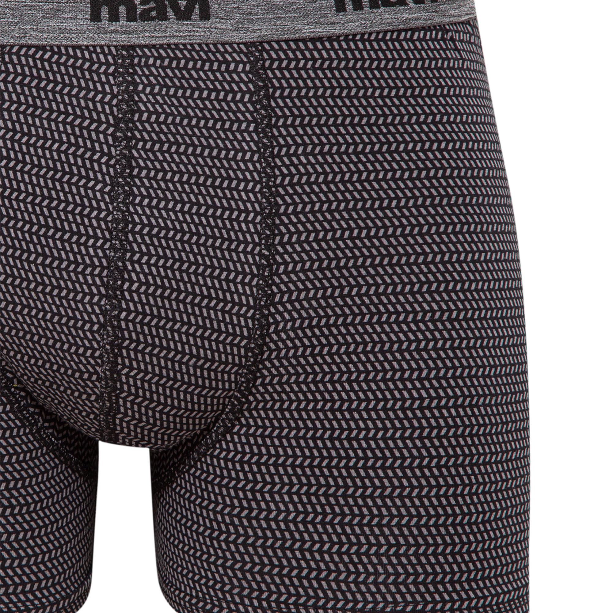 Mavi Geometrik Desenli Gri Boxer 092083-900