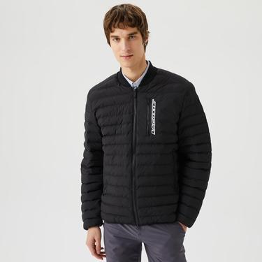  Erkek Hakim Yaka Kapitone Siyah Mont