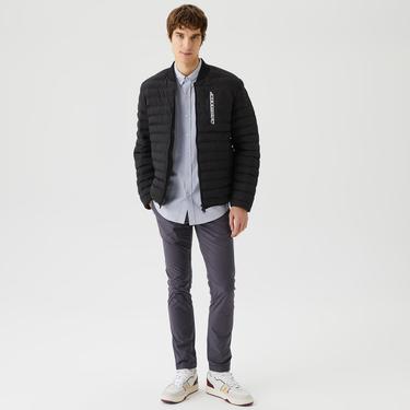  Erkek Hakim Yaka Kapitone Siyah Mont