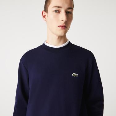  Erkek Classic Fit Bisiklet Yaka Lacivert Sweatshirt