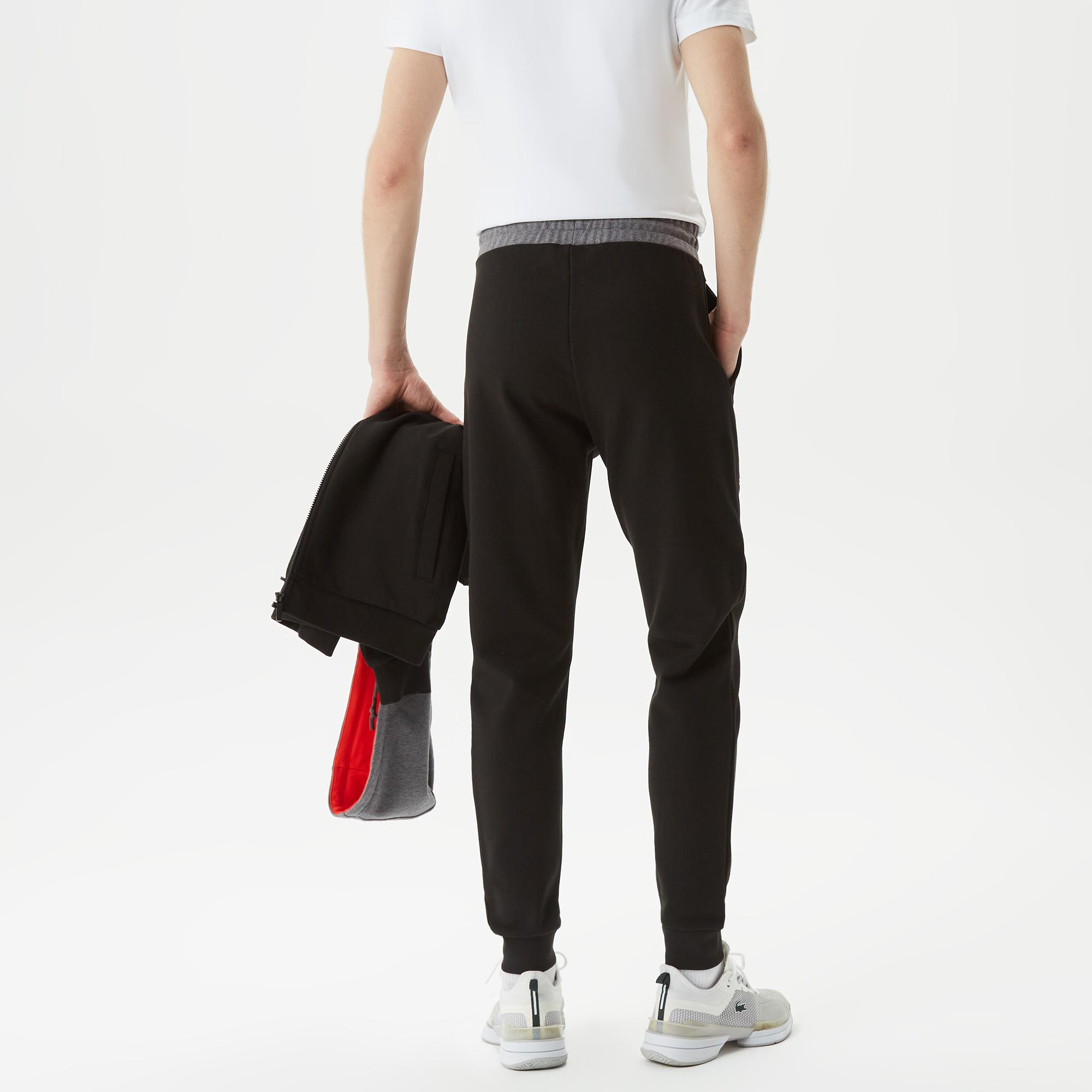 Erkek Regular Fit Renk Bloklu Siyah Eşofman Altı