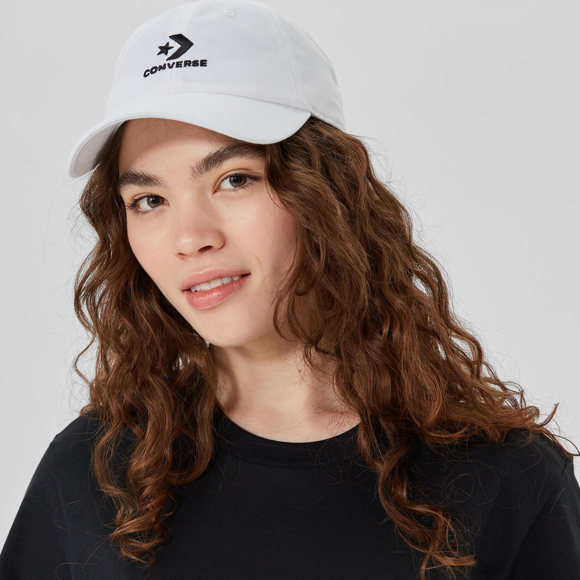 Converse Logo Lock-Up Unisex Beyaz Şapka