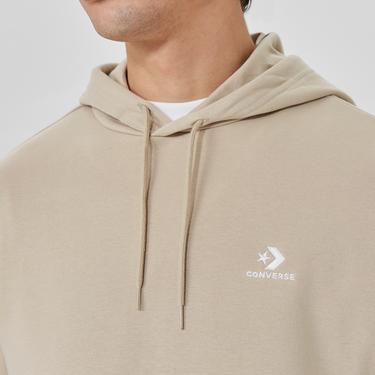  Converse Go-To Embroidered Star Chevron French Terry Unisex Bej Hoodie Sweatshirt