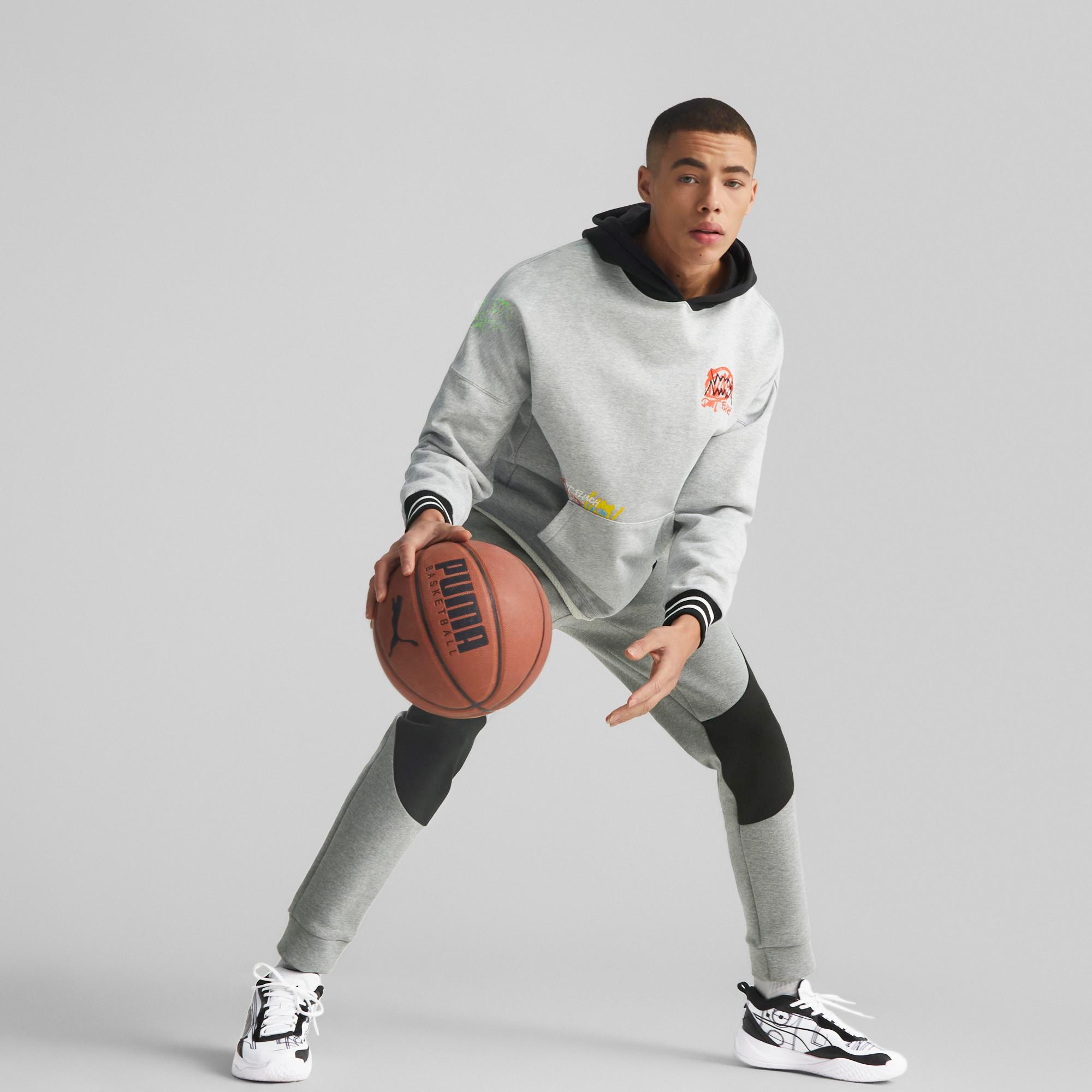 Puma Boroughs Erkek Gri Kapüşonlu Hoodie