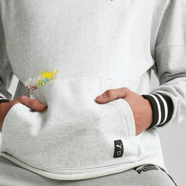  Puma Boroughs Erkek Gri Kapüşonlu Hoodie