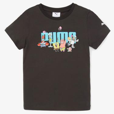  Puma X Spongebob Çocuk Siyah T-Shirt