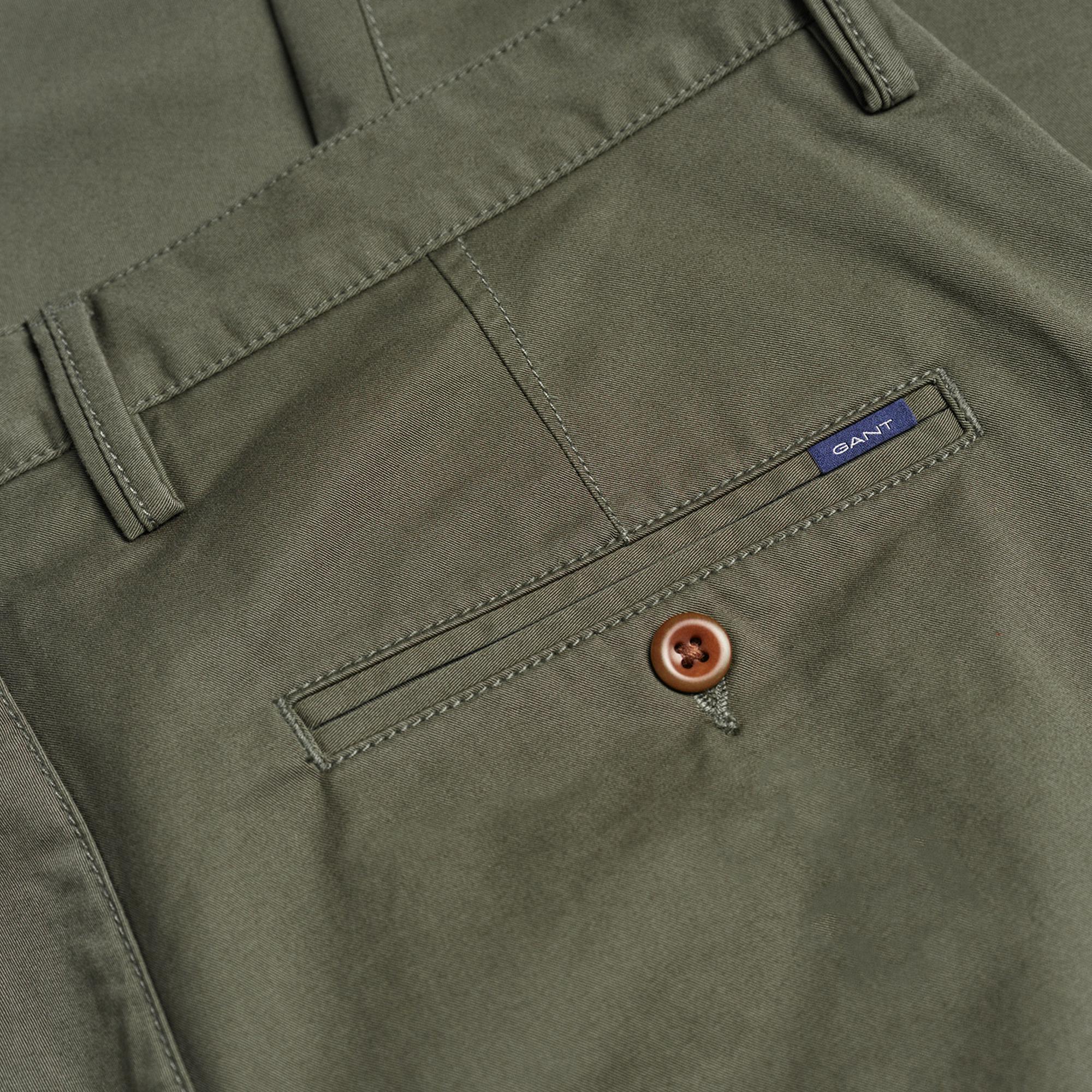 GANT Erkek Yeşil Slim Fit Hallden Pantolon