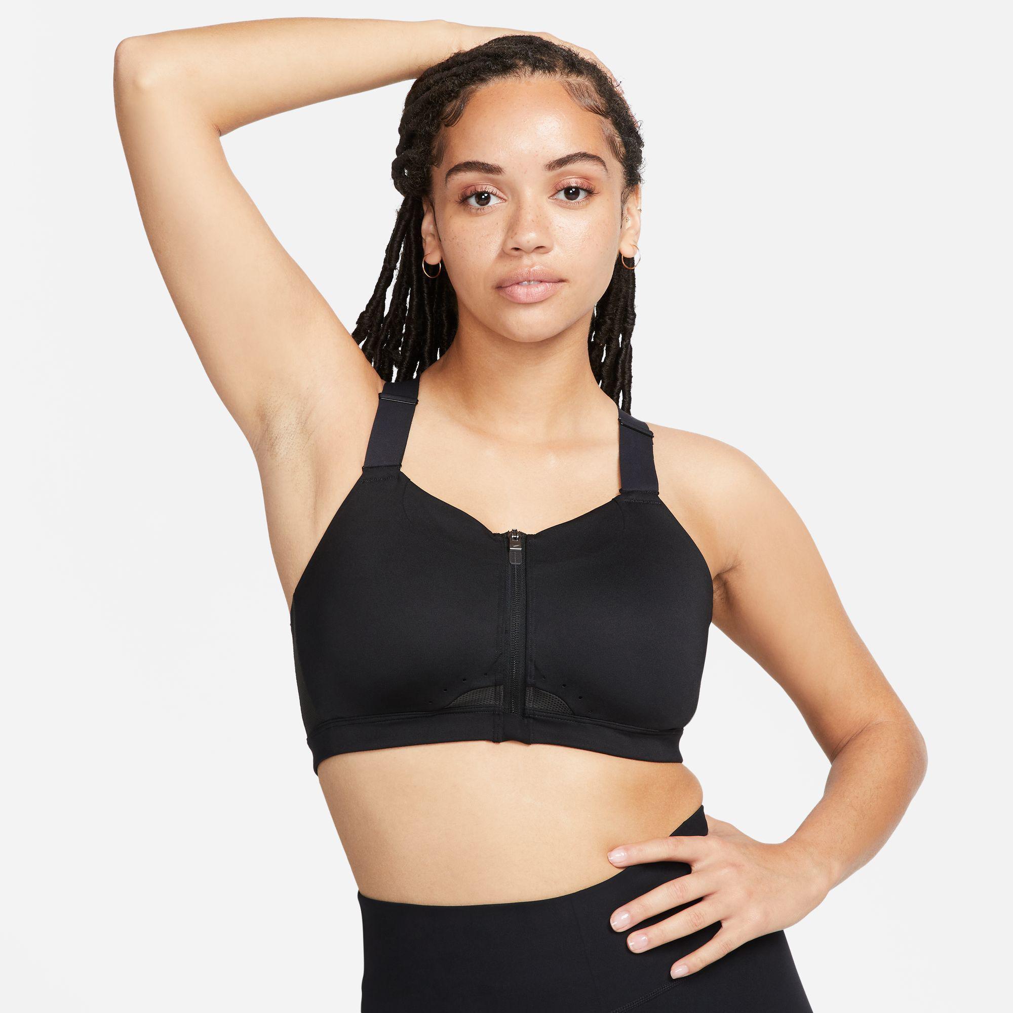 Nike Dri-Fit Alpha Zip-Front Kadın Siyah Bra