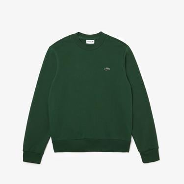  Erkek Classic Fit Bisiklet Yaka Yeşil Sweatshirt
