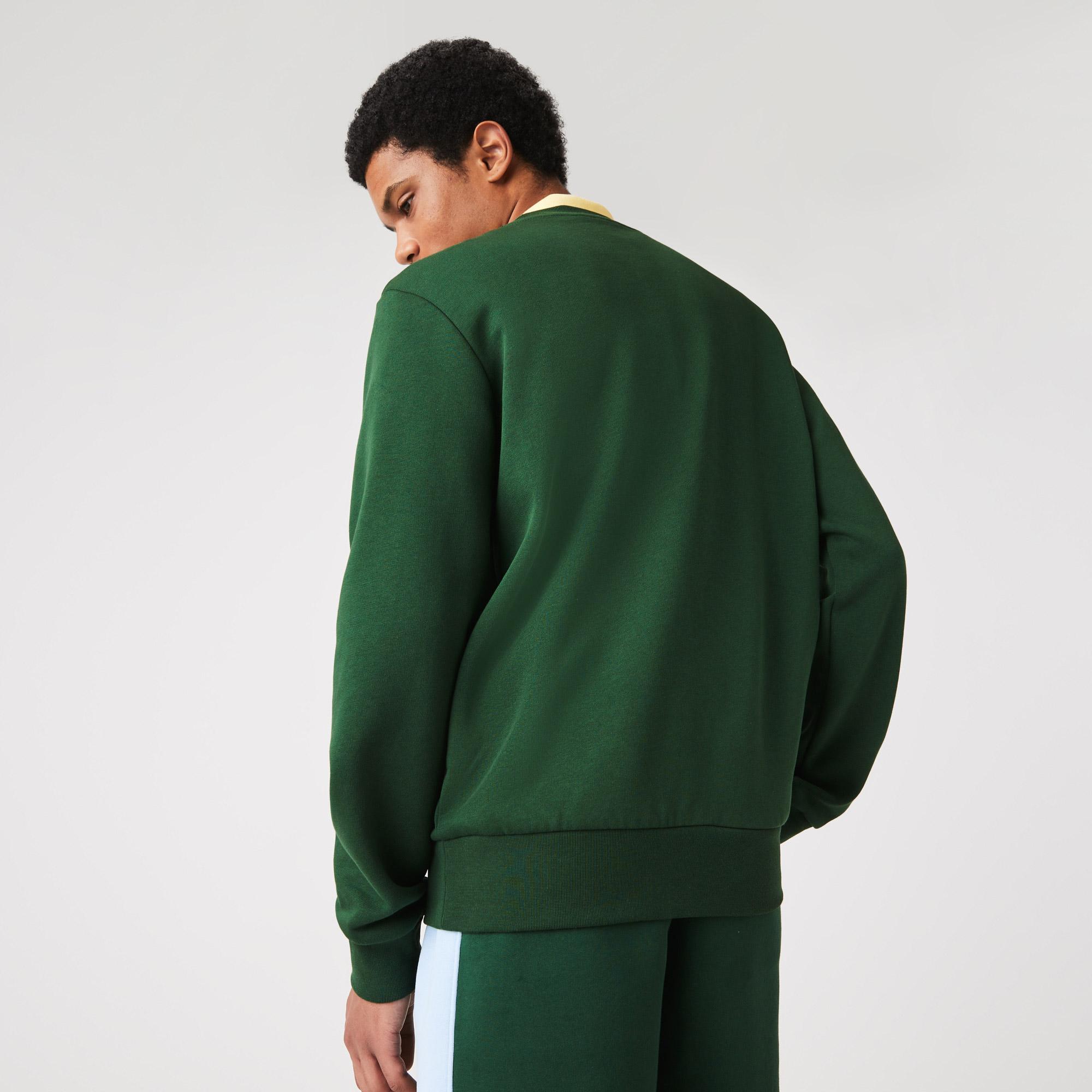 Lacoste Erkek Classic Fit Bisiklet Yaka Yeşil Sweatshirt