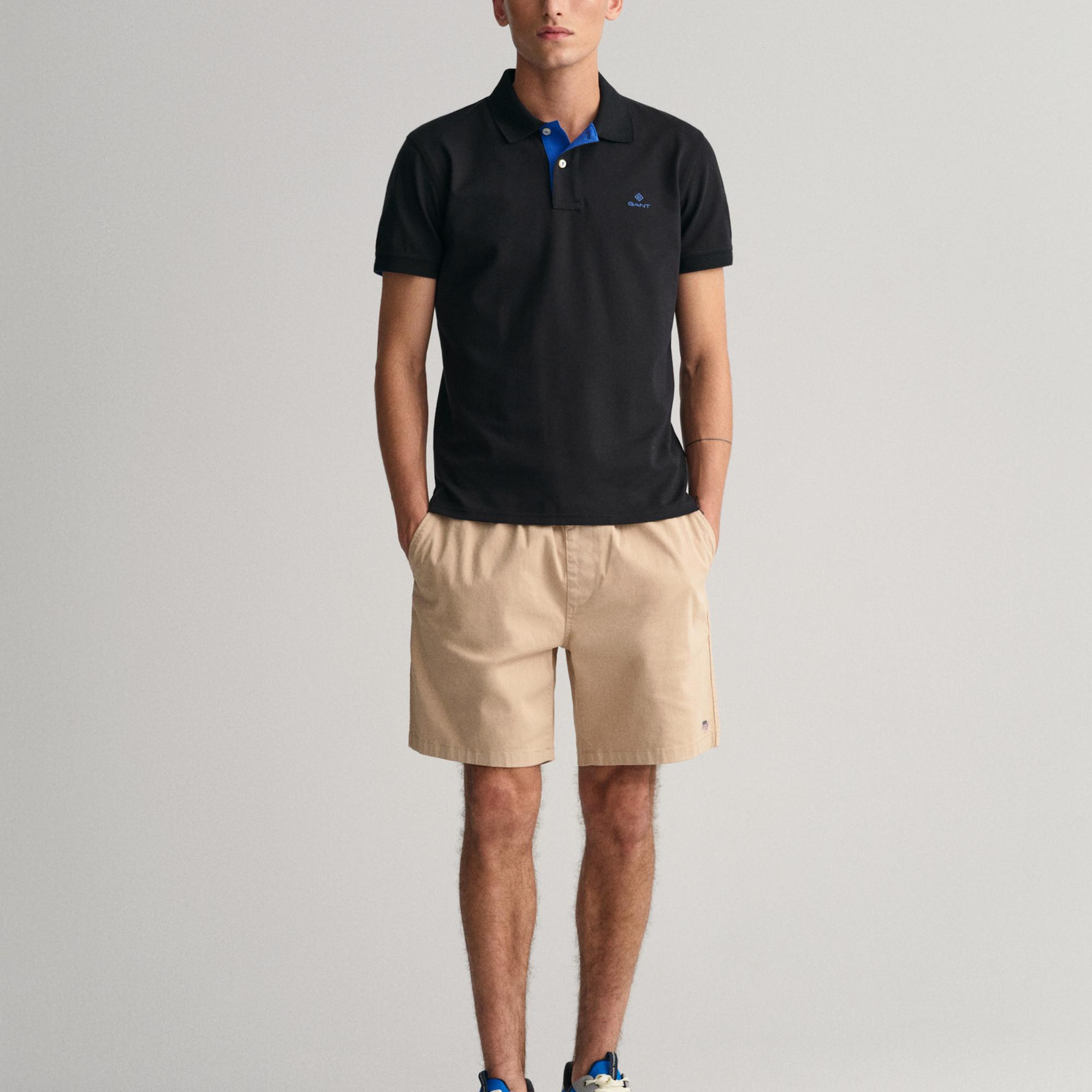 GANT Erkek Siyah Slim Fit Polo