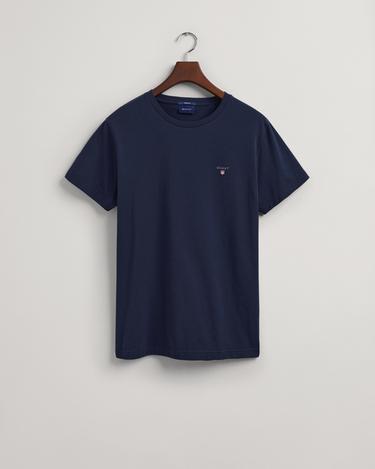  GANT Erkek Lacivert Regular Fit Bisiklet Yaka T-Shirt