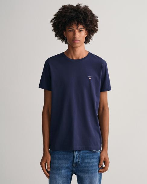  GANT Erkek Lacivert Regular Fit Bisiklet Yaka T-Shirt