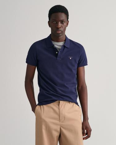  GANT Erkek Lacivert Slim Fit Polo