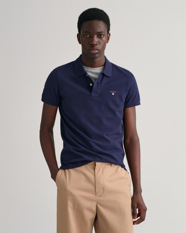  GANT Erkek Lacivert Slim Fit Polo