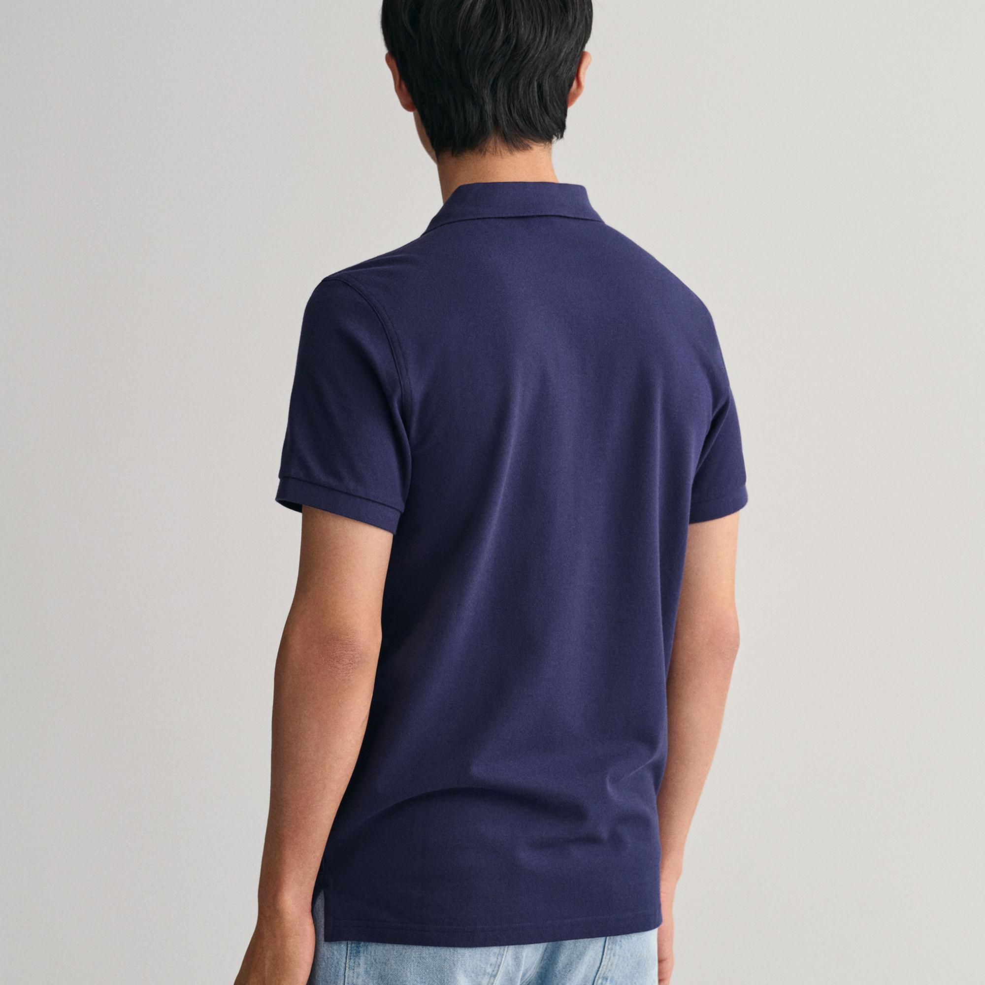 GANT Erkek Lacivert Regular Fit Polo