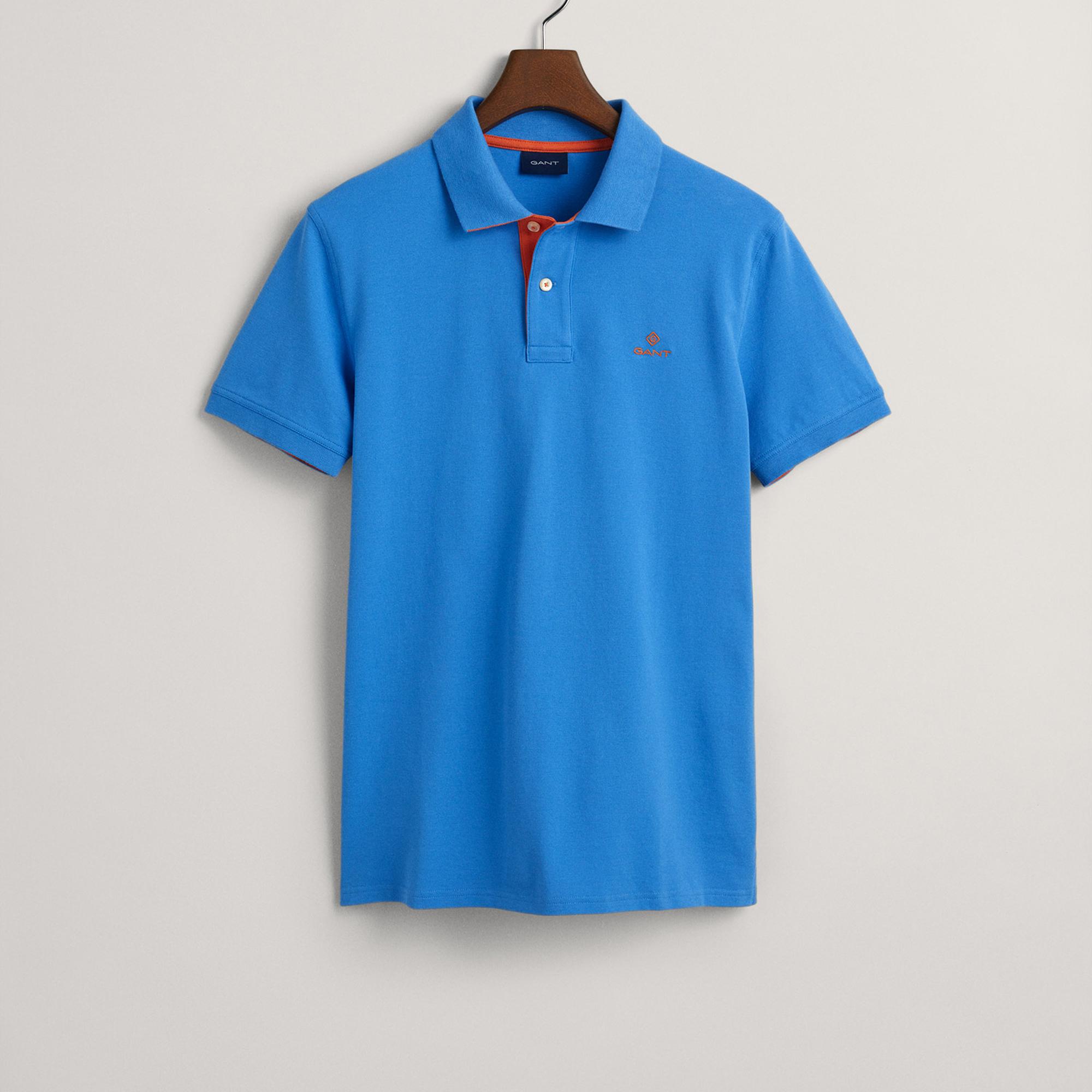 GANT Erkek Mavi Slim Fit Polo