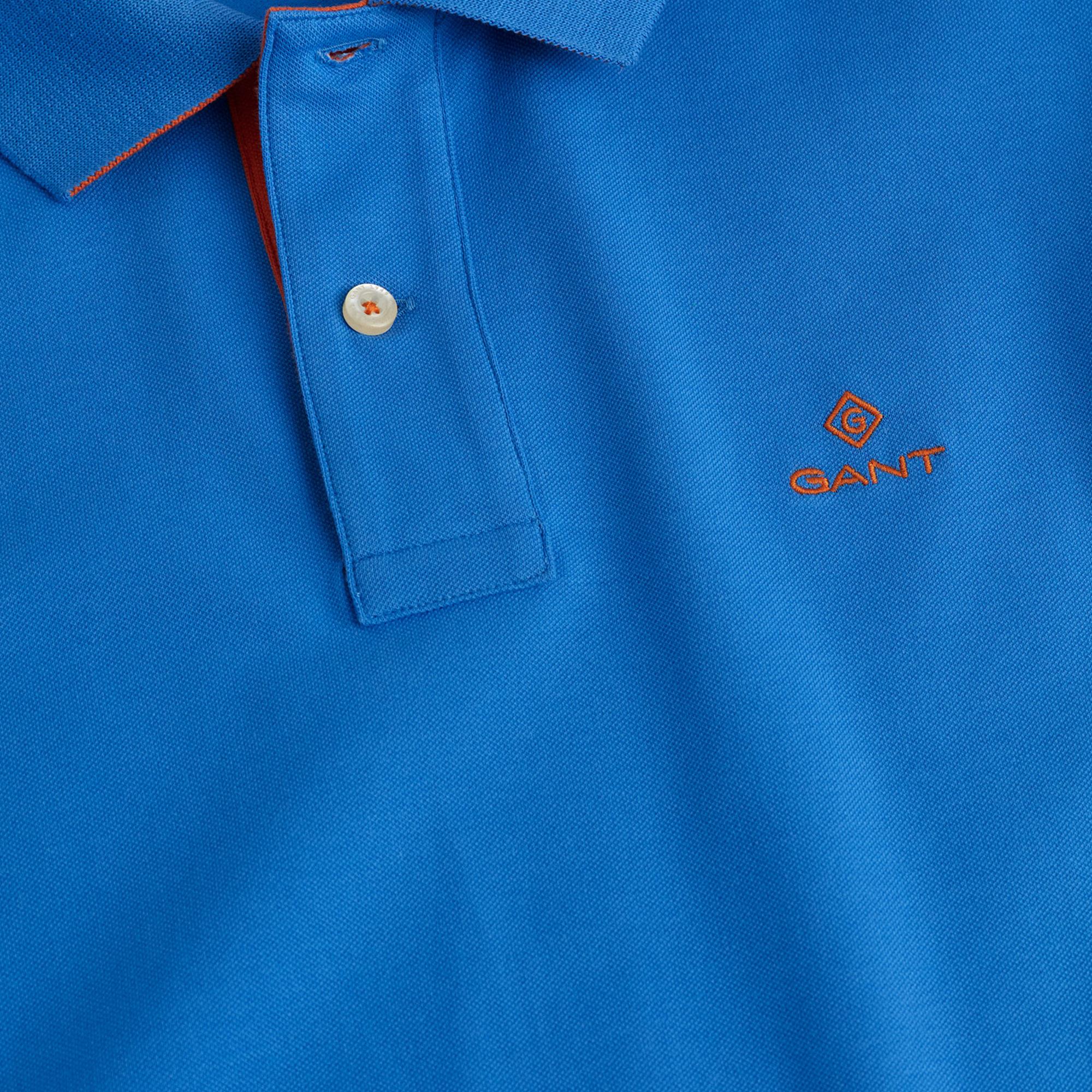 GANT Erkek Mavi Slim Fit Polo