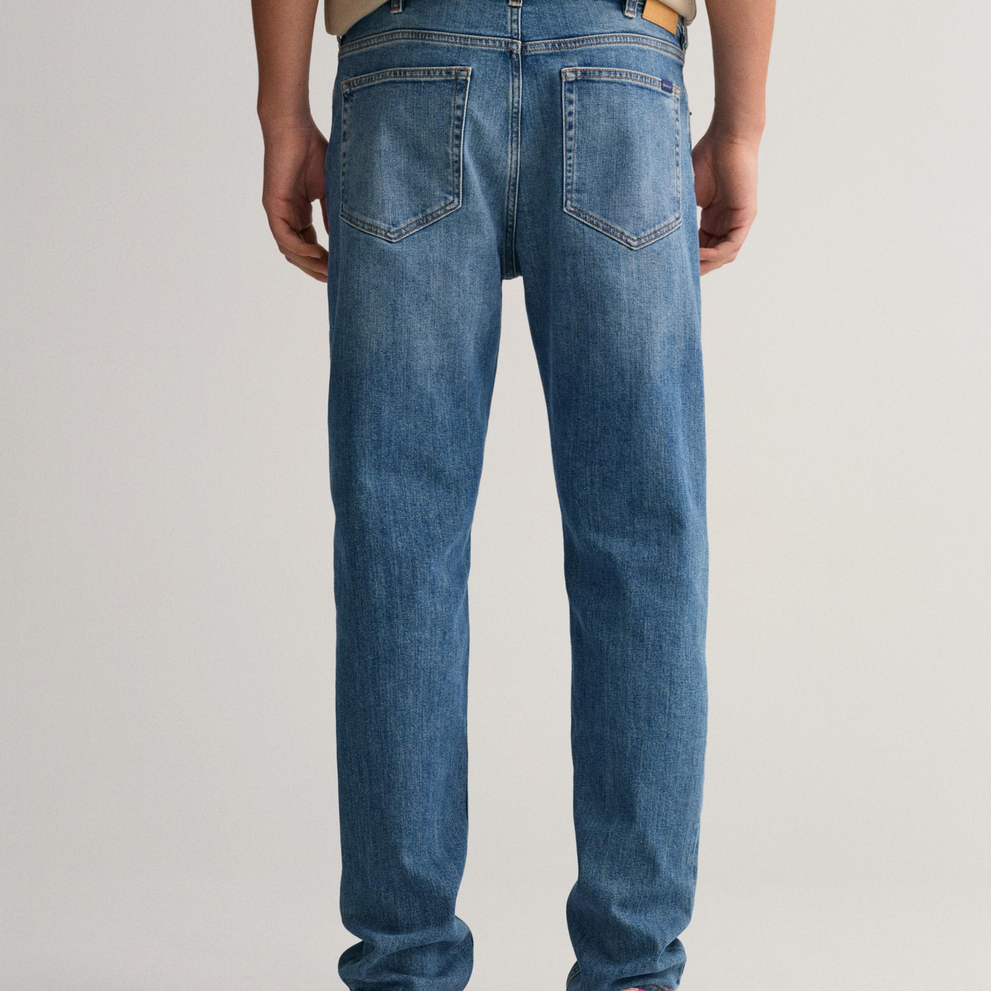 GANT Arley Erkek Mavi Regular Fit Jean Pantolon