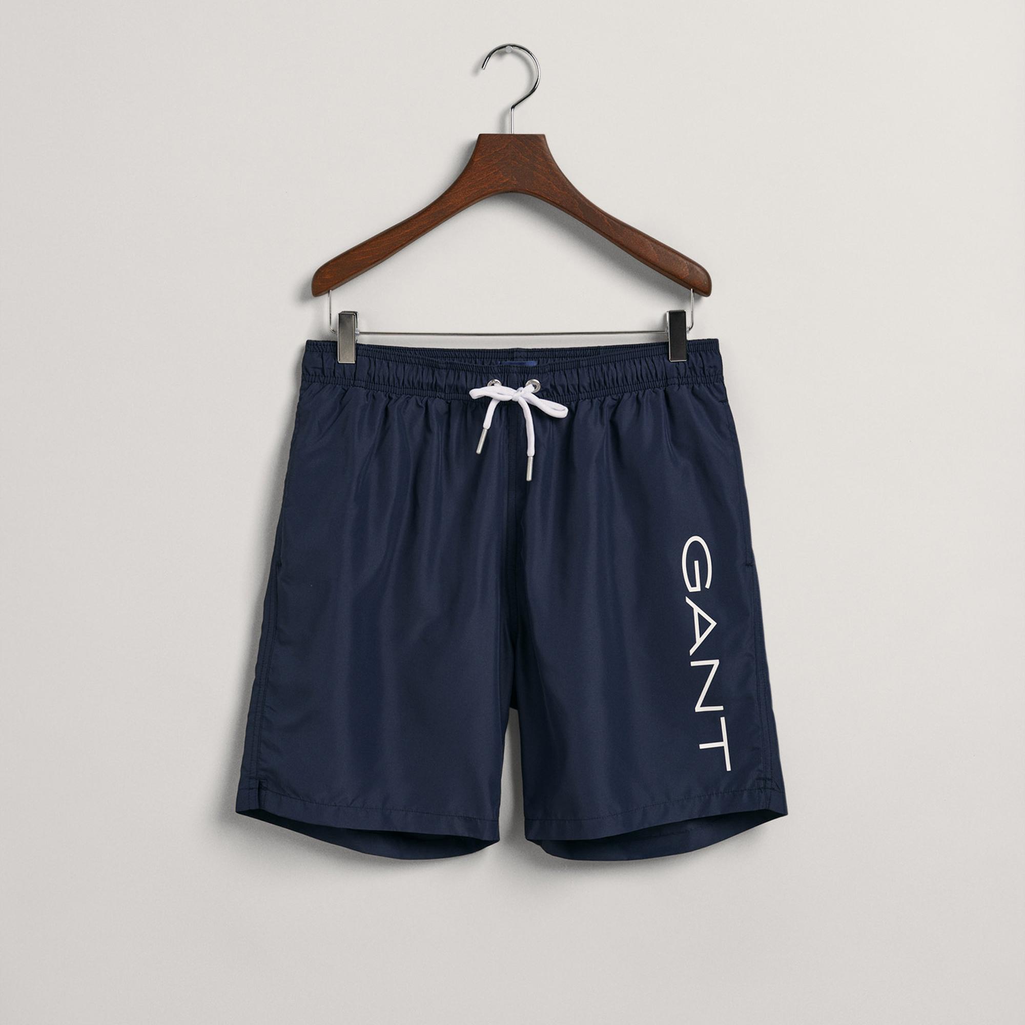 GANT Erkek Lacivert Logolu Mayo Şort