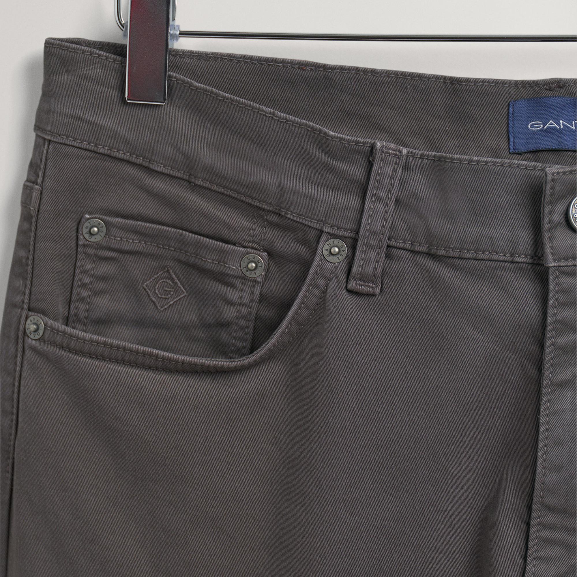 GANT Erkek Gri Slim Fit Hayes Jean Pantolon
