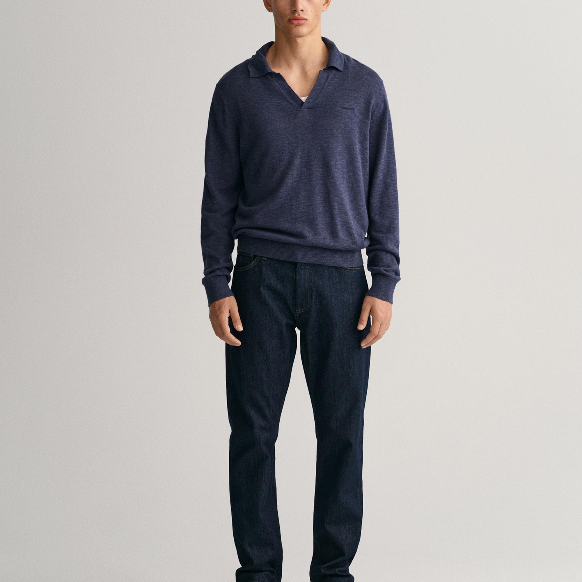 GANT Erkek Lacivert Regular Fit Jean Pantolon
