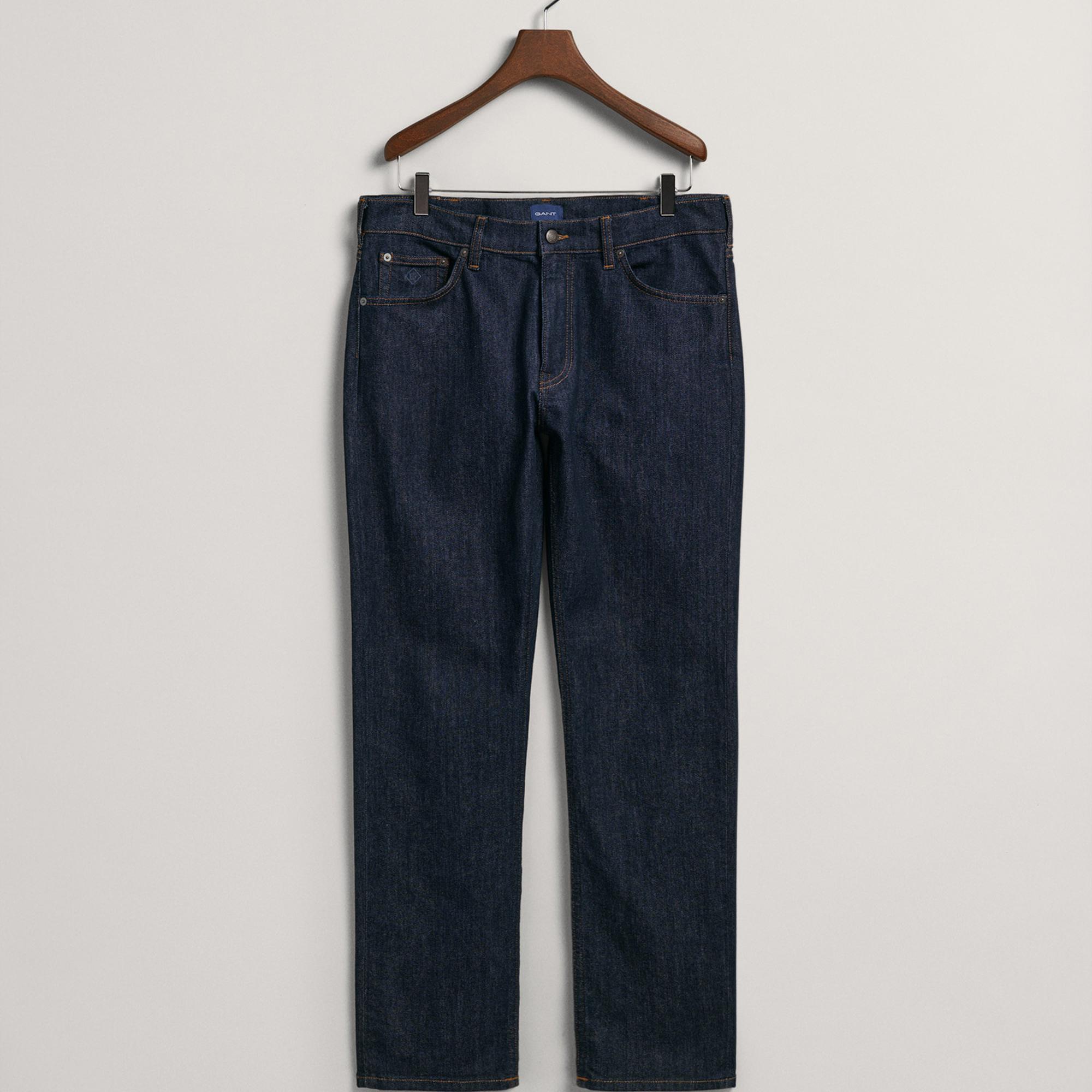 GANT Erkek Lacivert Regular Fit Jean Pantolon