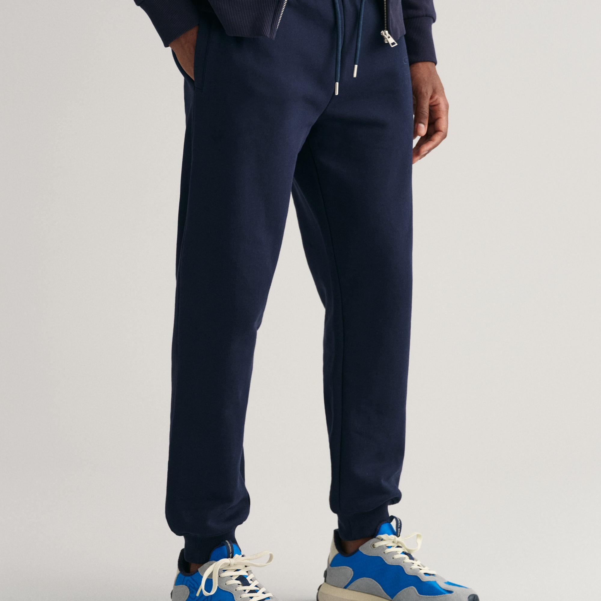 GANT Erkek Lacivert Regular Fit Logolu Eşofman Altı