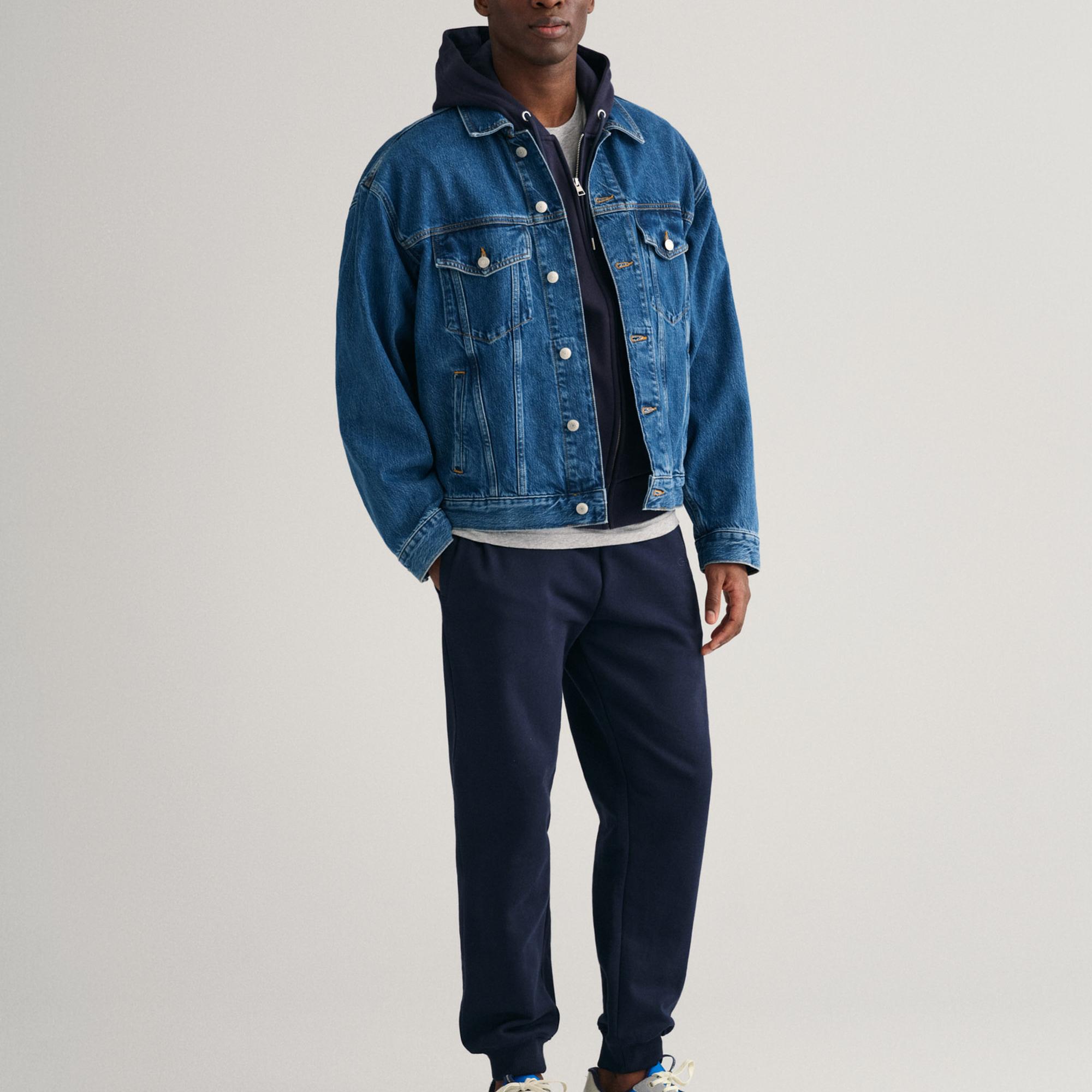 GANT Erkek Lacivert Regular Fit Logolu Eşofman Altı