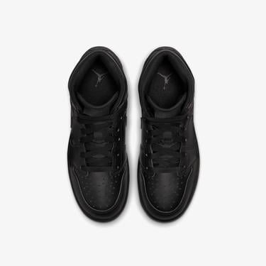  Jordan Air 1 Mid Genç Çocuk Siyah Spor Ayakkabı