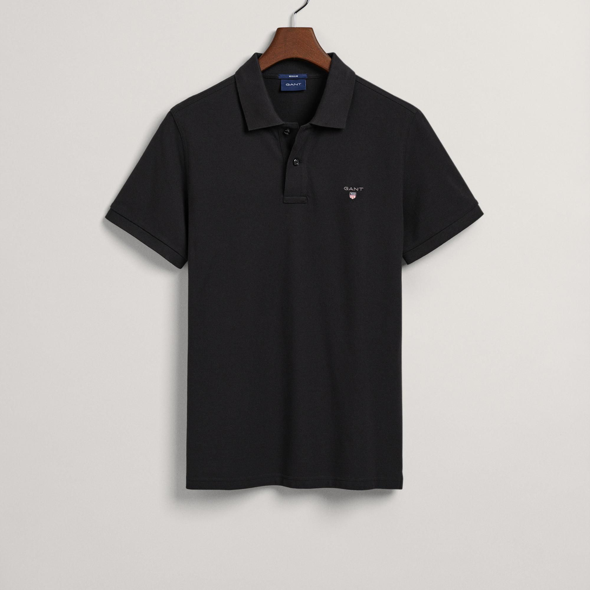 GANT Erkek Siyah Regular Fit Polo