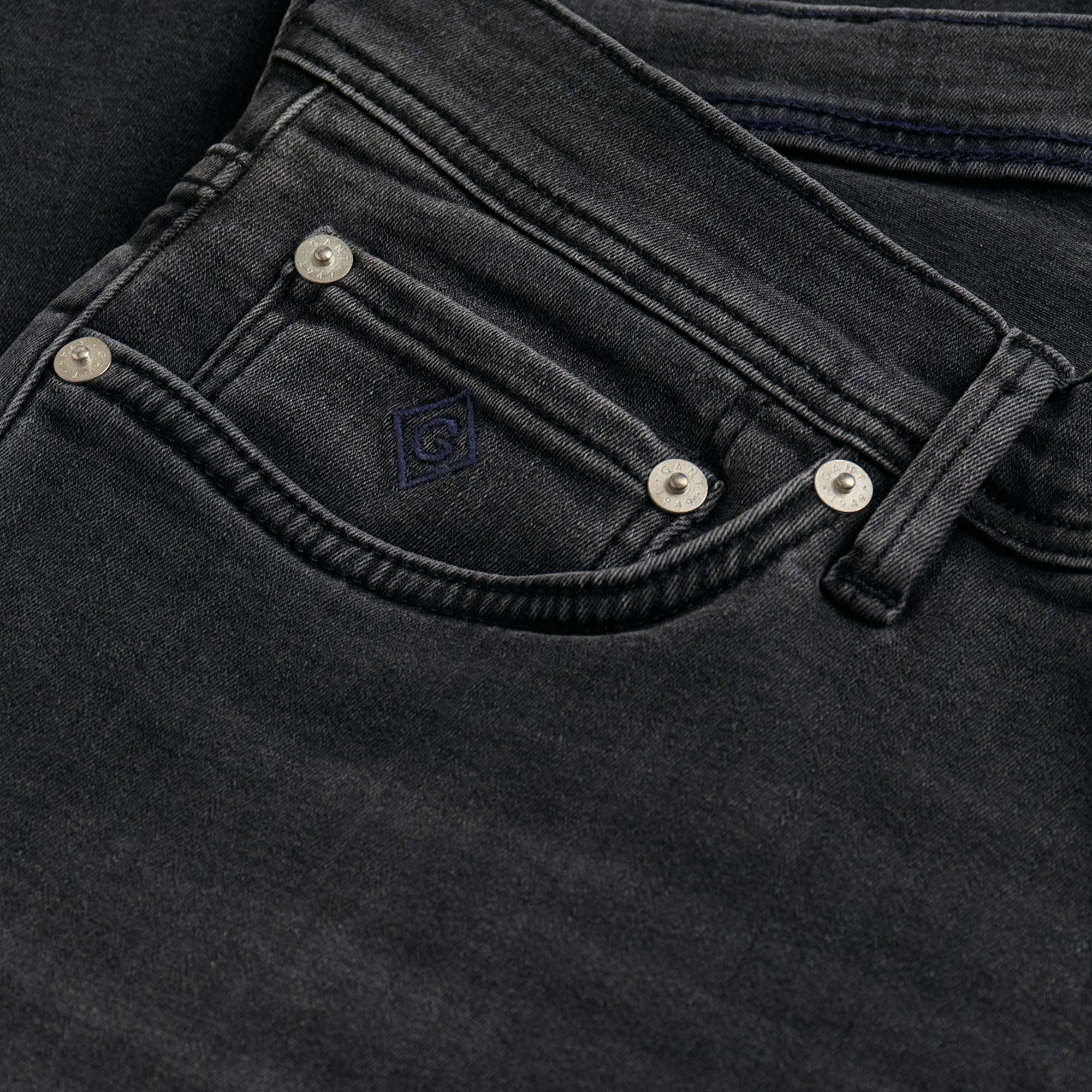 GANT Erkek Siyah Extra Slim Fit Jean Pantolon