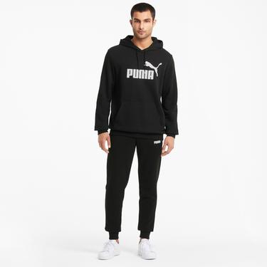  Puma Ess Big Logo Erkek Siyah Günlük Kapüşonlu Sweatshirt